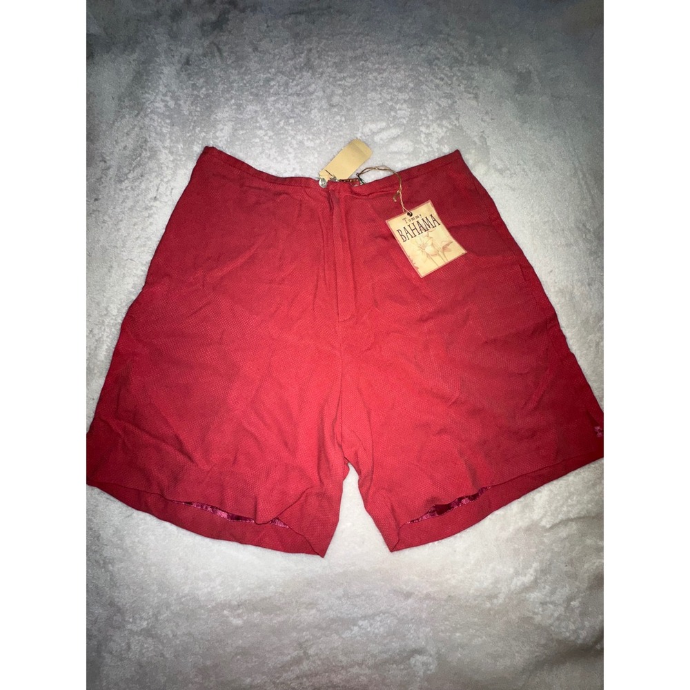 Tommy Bahama Silk Shorts Diamond Life Rosehip Red Size 10
